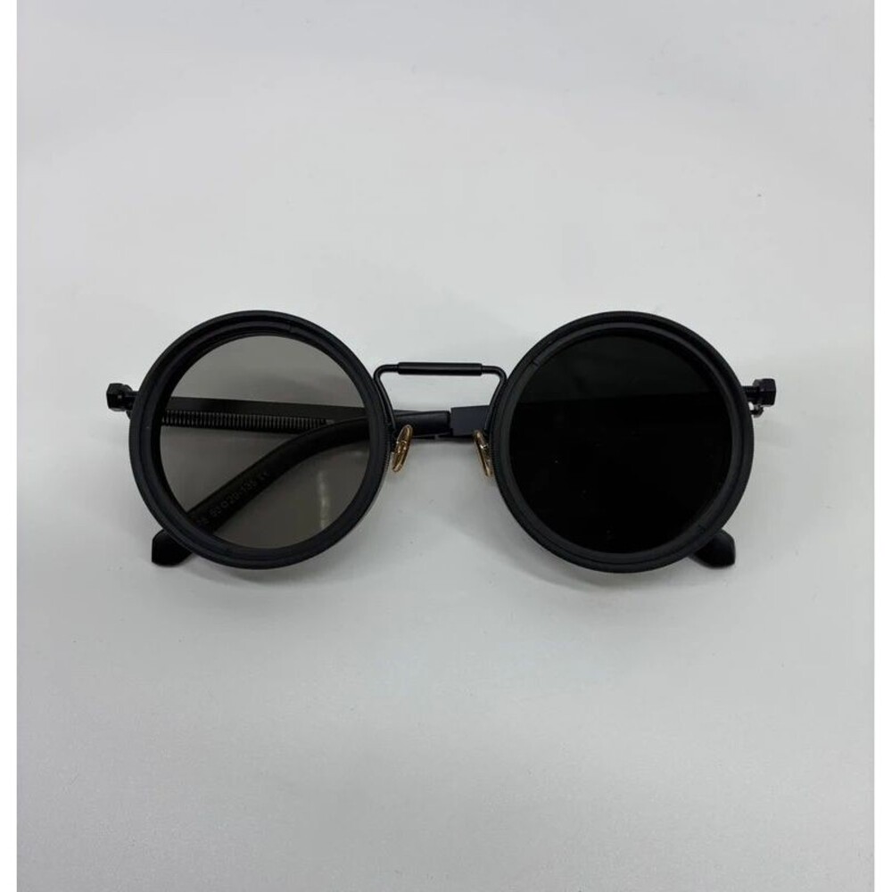 Shade Flow Adjustable Shade Round Sunglasses with Case